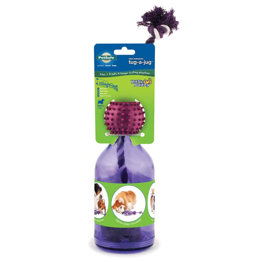 Busy Buddy Tug-a-Jug Dog Toy Purple Small - Pet Supplies - Busy Buddy