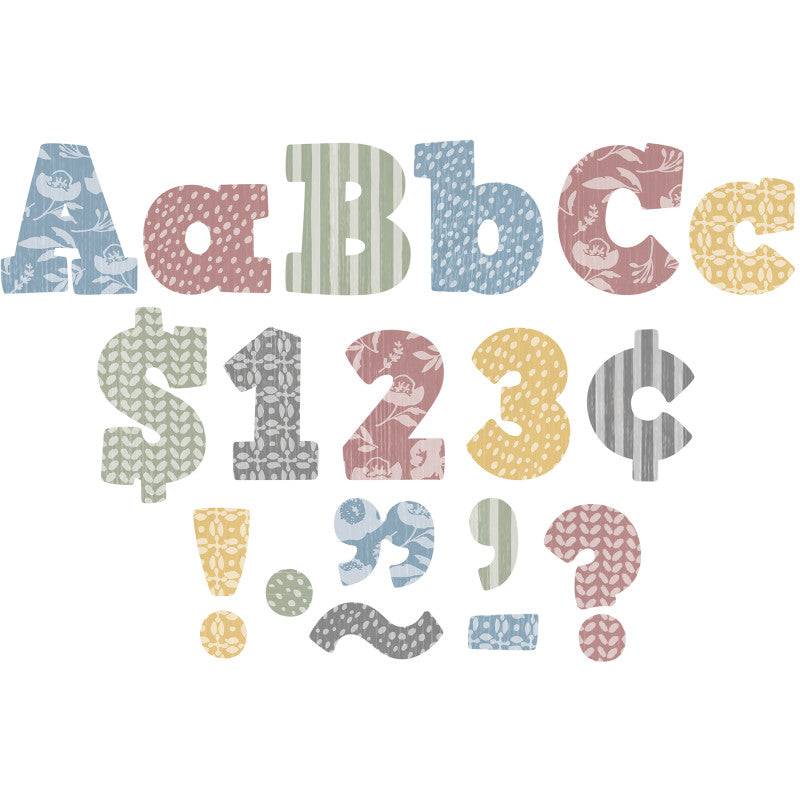 Class Cottage 4In Bold Block Letter Combo Pack (Pack of 6)