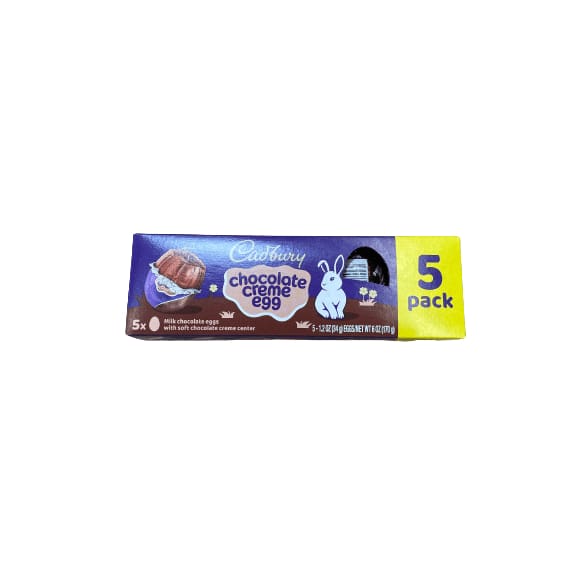 CADBURY CADBURY CRÈME EGG Milk Chocolate with Soft Chocolate Easter, 1.2 oz, (Pack of 5)