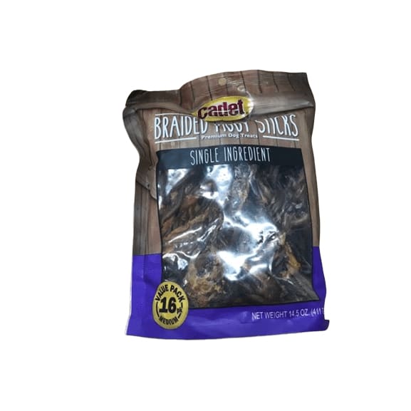 Cadet Braided Piggy Sticks Premium Dog Treats, 16 ct. - ShelHealth.Com