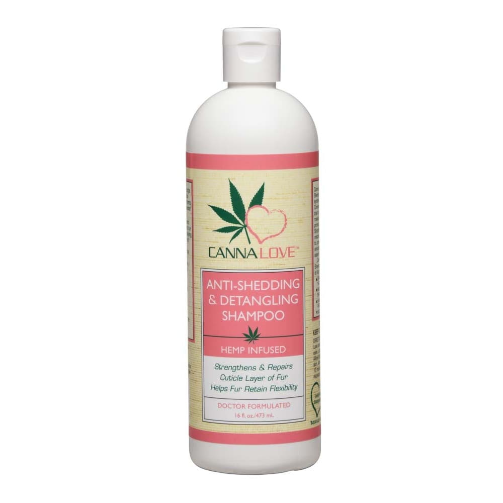 CannaLove Anti-Shedding and Detangling Hemp Infused Dog Shampoo 16 fl. oz - Pet Supplies - CannaLove