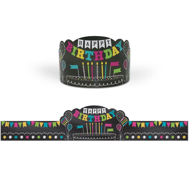 Chalkbrd Brts Happy Birthday Crowns (Pack of 3) - Crowns - Teacher Created Resources