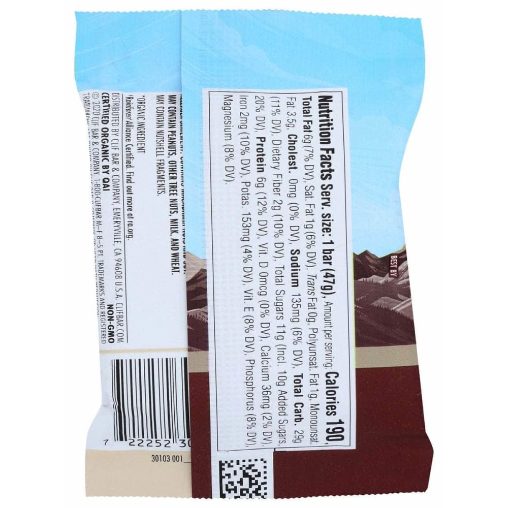 CLIF Clif Bar Duo Brownie White Chocolate Macadamia Nut, 1.66 Oz