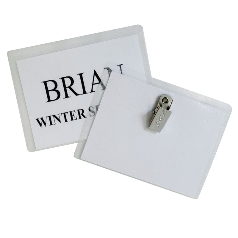 Clip Style Badge Holders 50/Box Sealed With Inserts - Accessories - C-Line Products Inc