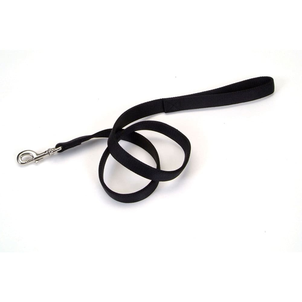 Coastal Double-Ply Nylon Dog Leash Black 1 in x 6 ft - Pet Supplies - Coastal