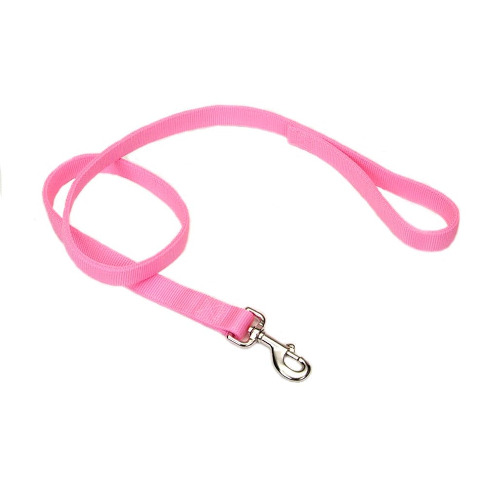 Coastal Double-Ply Nylon Dog Leash Pink Bright 1 in x 4 ft - Pet Supplies - Coastal