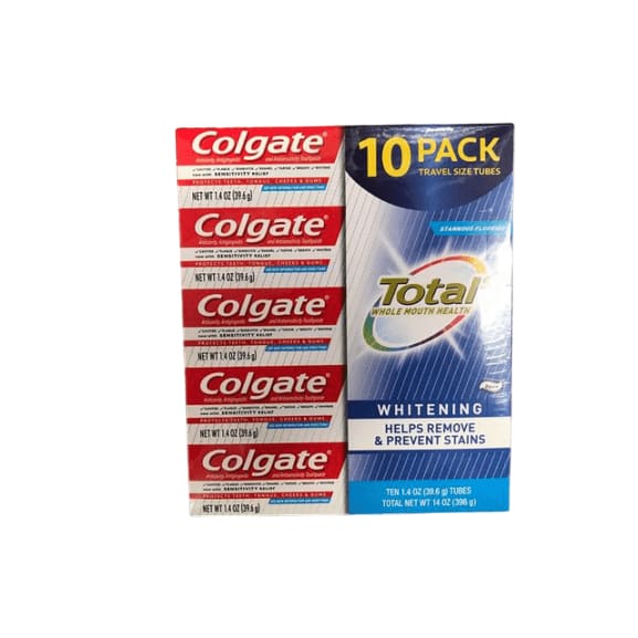 Colgate Total Whitening, 10 x 1.4 oz. - ShelHealth.Com