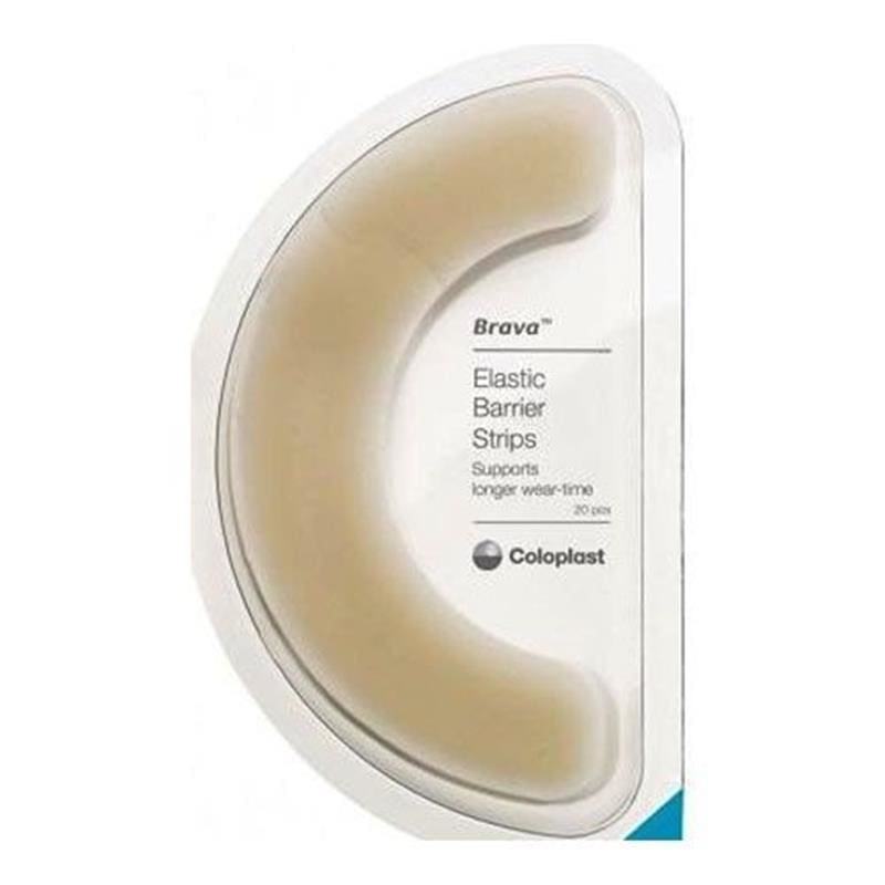 Coloplast Brava Elastic Barrier Strip Curved Box of 20 - Ostomy >> Barriers - Coloplast