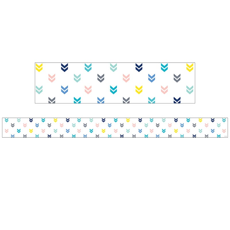 Colorful Mini Chevrons Border Ez Border (Pack of 8) - Border/Trimmer - Creative Teaching Press