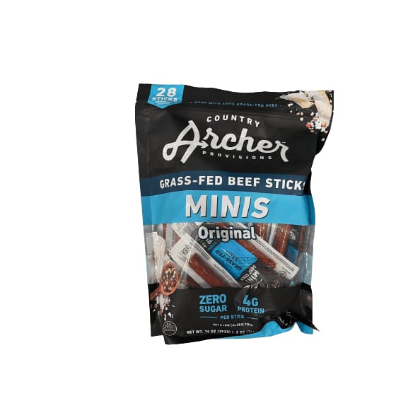 Country Archer Mini Beef Sticks Original Flavor, 28 Count ShelHealth