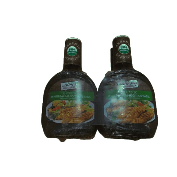 Culinary Treasures Organic White Balsamic Citrus Basil, Marinade, 2x 24 fl oz - ShelHealth.Com