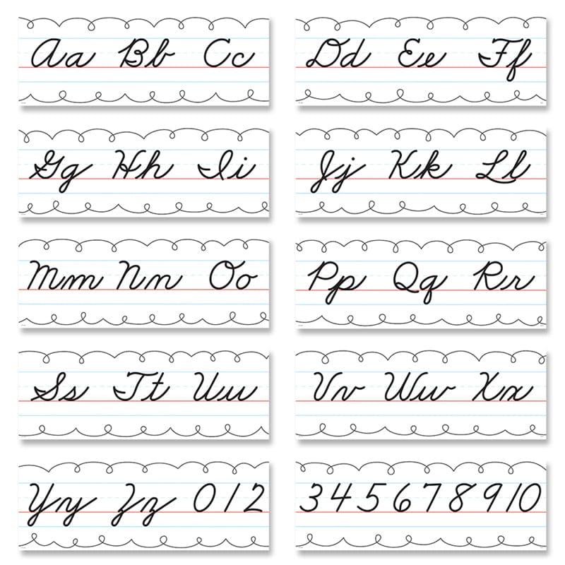 Cursive Alphabet Line (Pack of 3) - Alphabet Lines - Creative Teaching Press