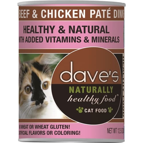 Daves Naturally Healthy Cat Food; Beef and Chicken 13.2Oz (Case Of 12) - Pet Supplies - Daves