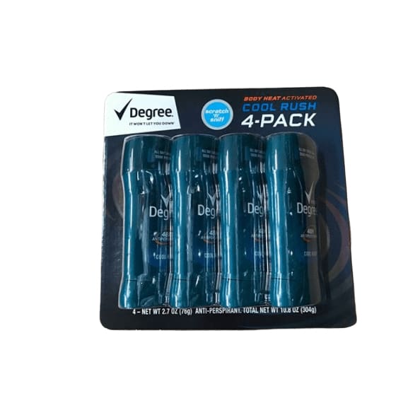 Degree Men Cool Rush Anti-Perspirant & Deodorant, 4 pk./2.7 oz. - ShelHealth.Com