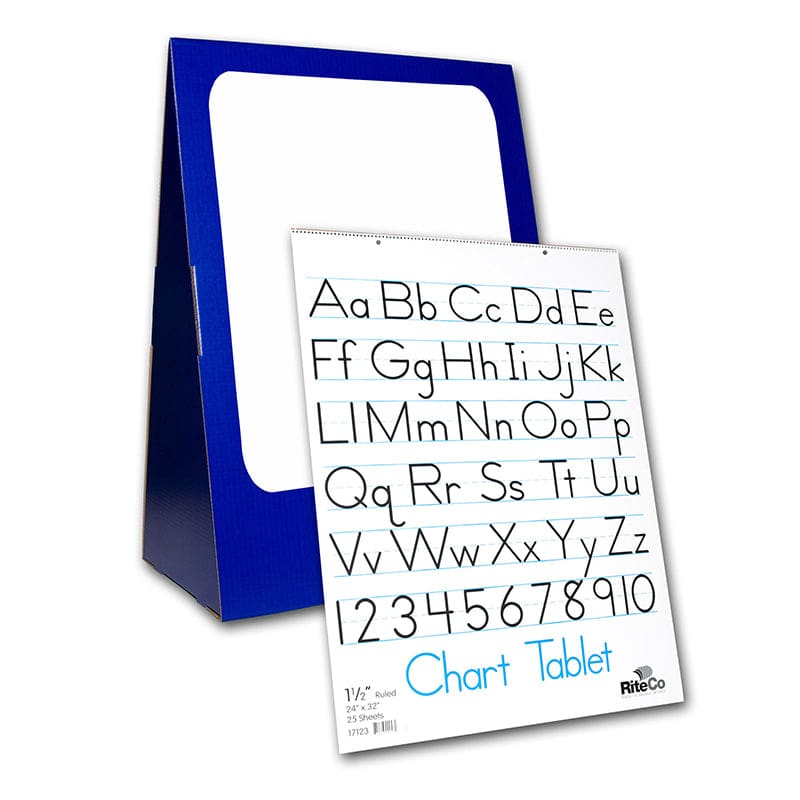 Deluxe Spiral Bnd Flip Chart Stand Dry Erase Board 1.5In Ruled Tablet - Chart Tablets - Flipside