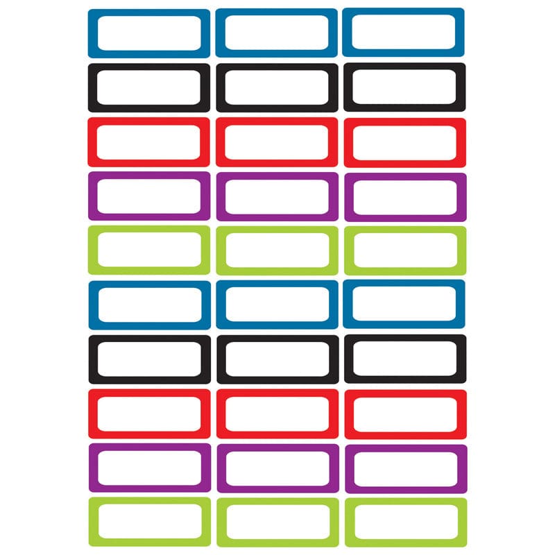 Die Cut Magnets Assorted Solid Color Nameplates (Pack of 6) - Name Plates - Ashley Productions