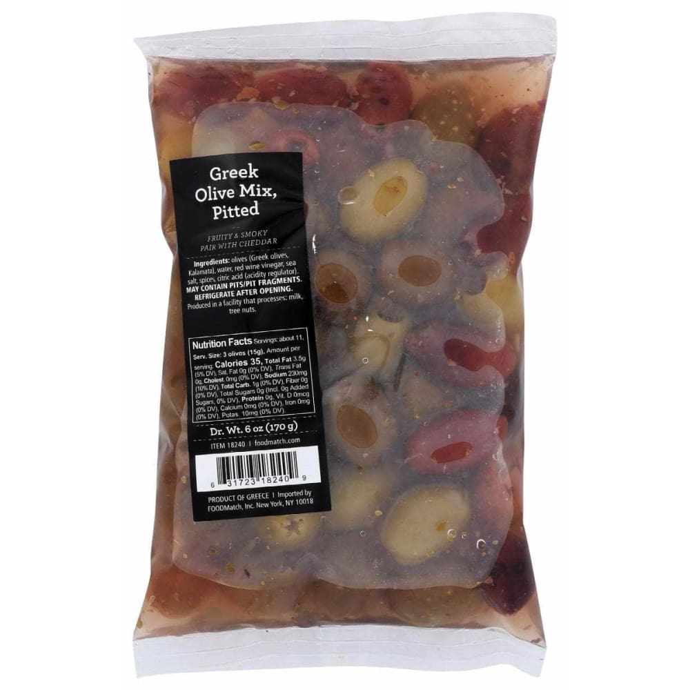 DIVINA DIVINA Pouch Olive Pitd Mix Grk, 6 oz