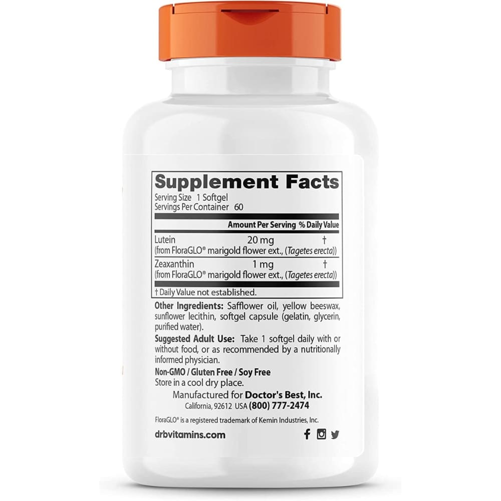 DOCTORS BEST: Lutein With Floraglo 20Mg 60 sg - Health > Vitamins & Supplements - DOCTORS BEST