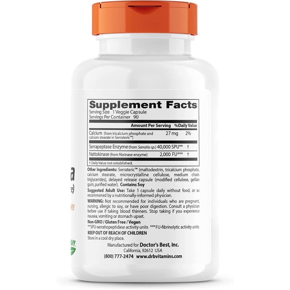 DOCTORS BEST: Natto Serra 90 vc - Health > Vitamins & Supplements - DOCTORS BEST