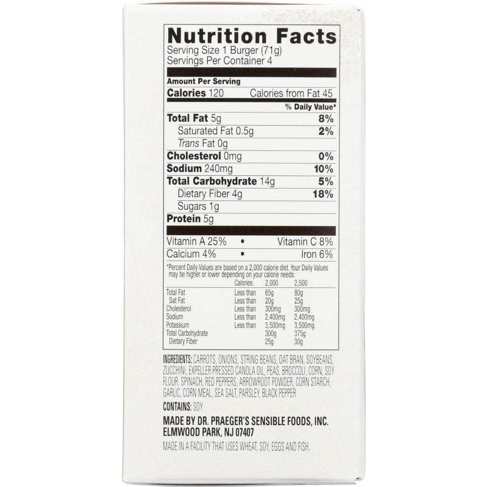 Dr Praegers Dr. Praeger's California Veggie Burgers, 10 oz
