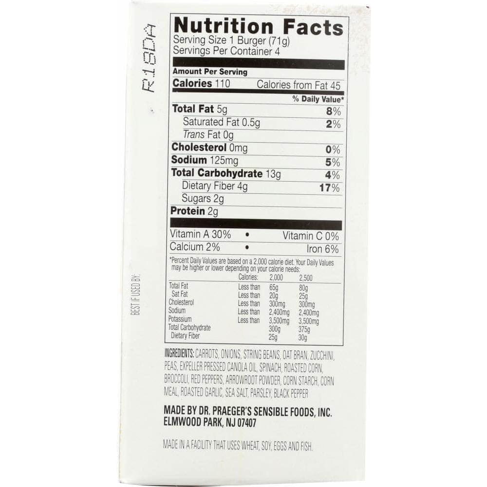 Dr Praegers Dr. Praeger's Sensible Foods California Veggie Burgers, 10 oz