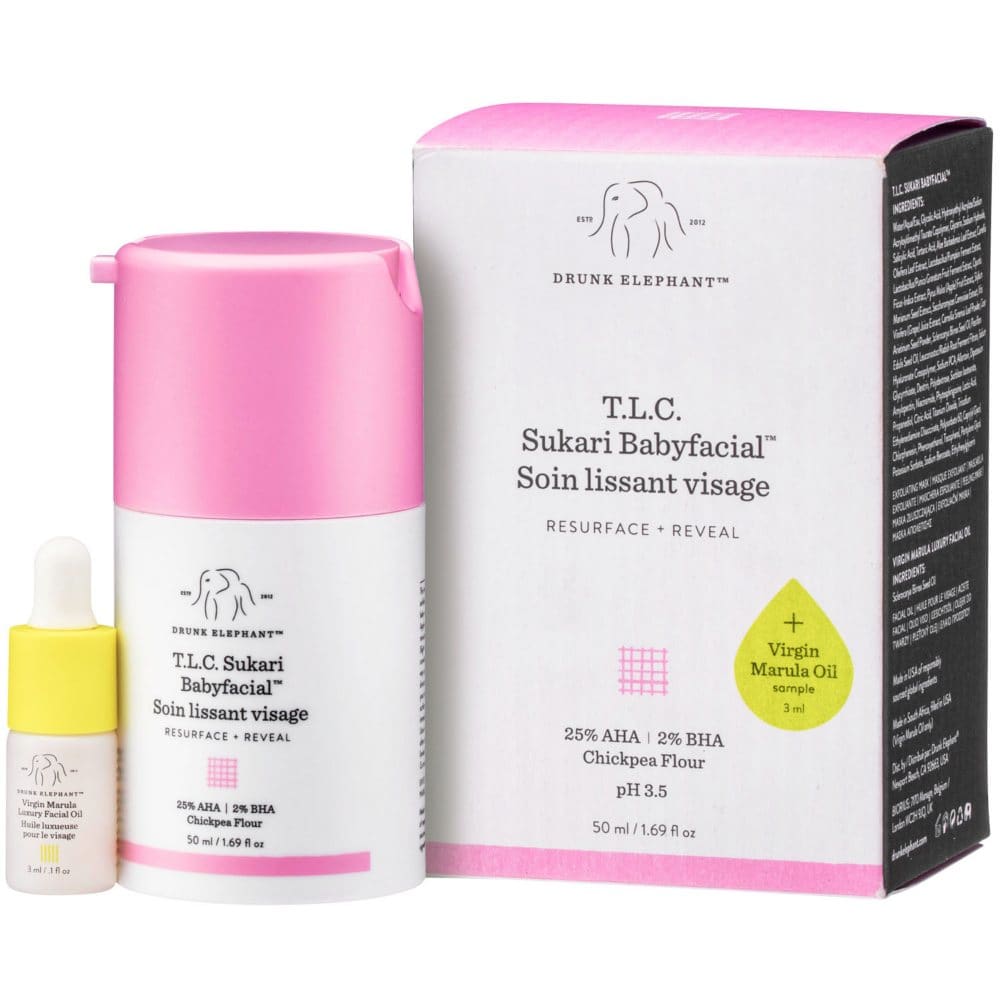 Drunk Elephant T.L.C. Sukari Babyfacial (1.69 fl. oz. + 1 fl. oz.) - Skin Care - Drunk Elephant