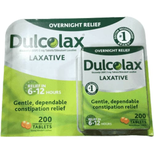 Dulcolax Stimulant Tablets 200 count, 1 Bottle - ShelHealth.Com