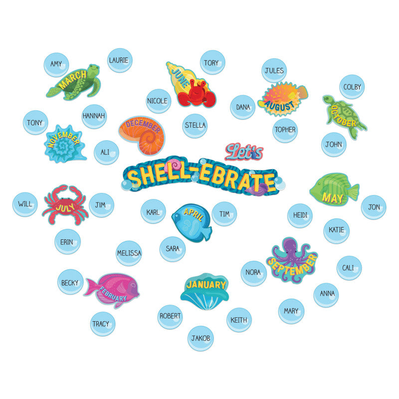 Lets Shell-Ebrate Mini Bbs Seas The Day (Pack of 6)