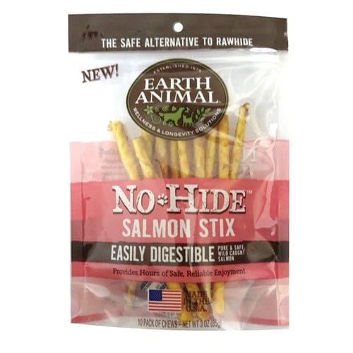 Earth Animal No Hide Salmon Chews Dog Treats; 10 Pack - Pet Supplies - Earth Animal