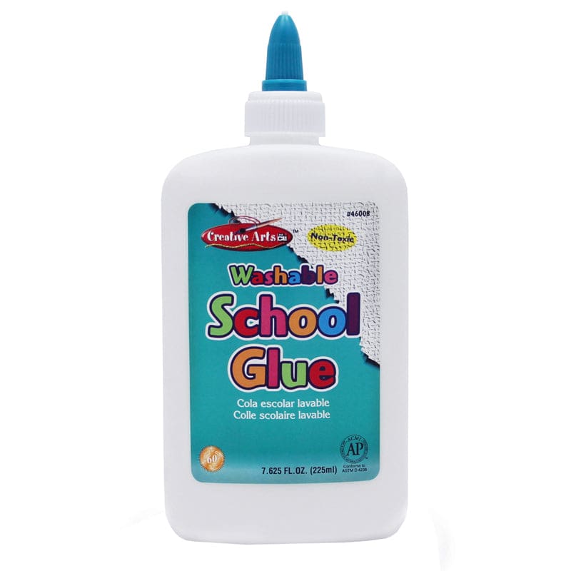 Economy Washable School Glue 8 Oz (Pack of 12) - Glue/Adhesives - Charles Leonard