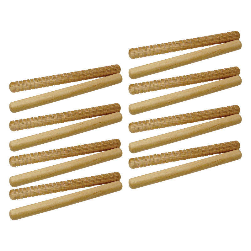 12 Pairs Hickory Rhythm Sticks 8In
