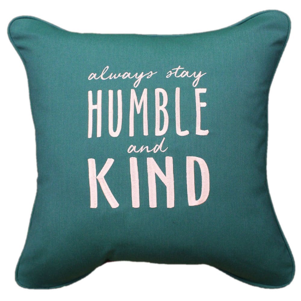 Embroidered Decorative Outdoor Accent Pillow with Sunbrella Fabric 18 x 18 - Outdoor Cushions & Pillows - Embroidered