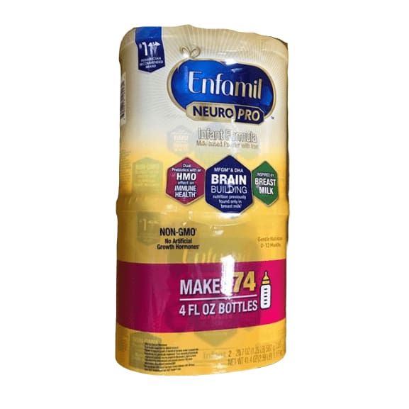 Enfamil NeuroPro Infant Formula - Brain Building Nutrition Inspired by Breast Milk - Reusable Powder Tub, 20.7 oz (Pack of 2) - ShelHealth.Com
