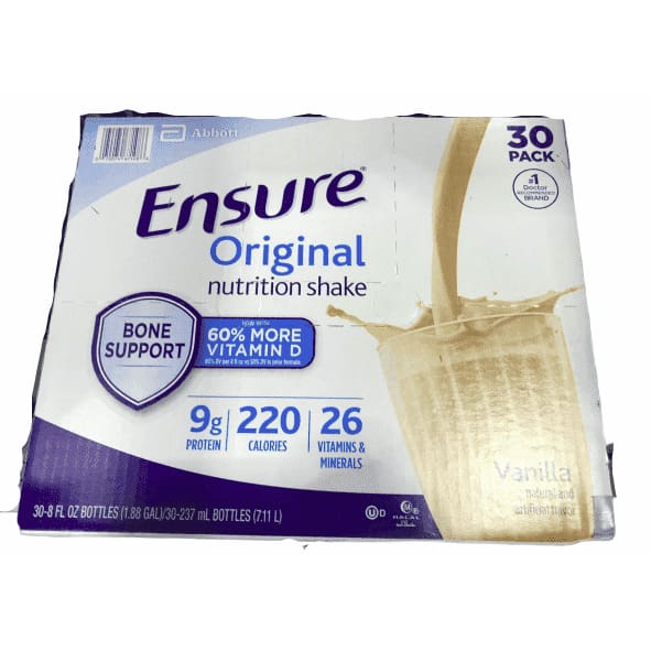 Ensure Bottles, Vanilla Shake , 8 oz Bottles, 30 count - ShelHealth.Com