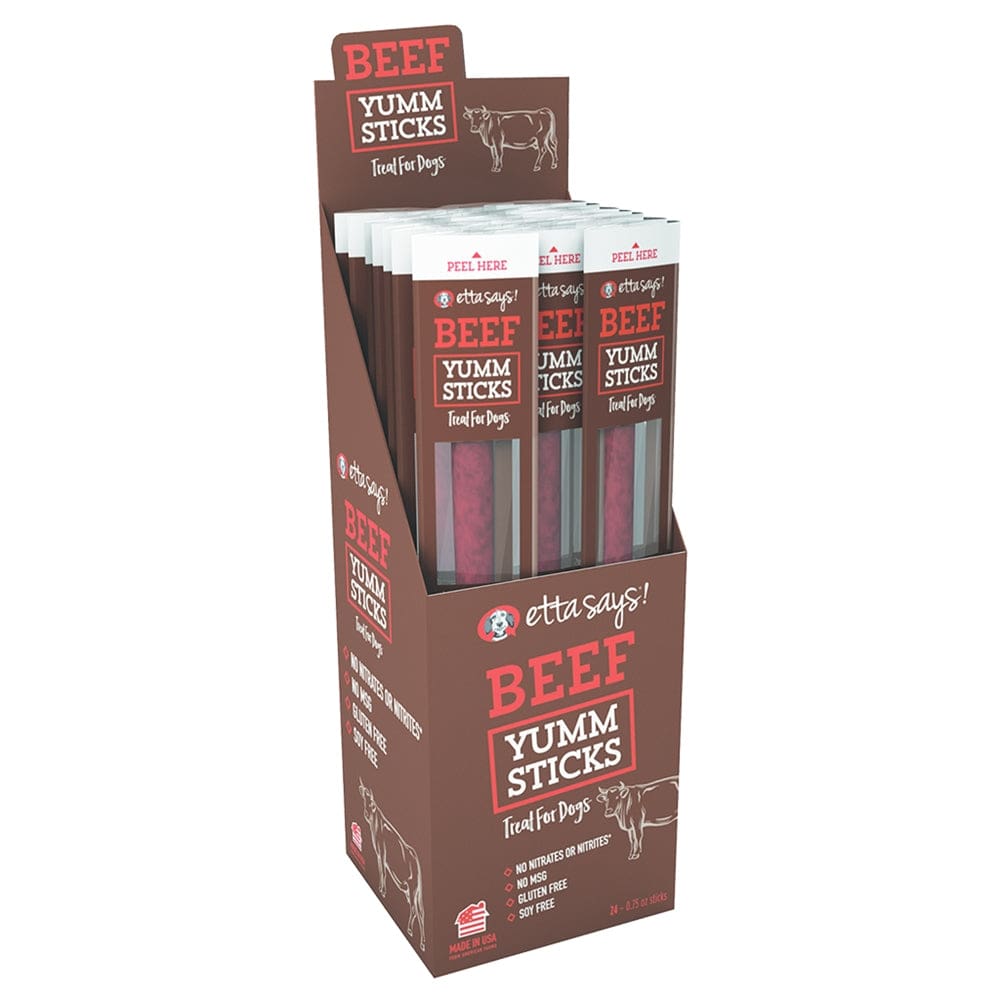 Etta Says! Dog Yum Stick Beef 24 Count - Pet Supplies - Etta Says!