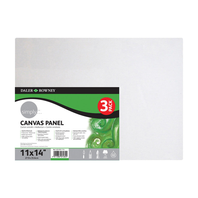 Canvas Panels Set 11X14In 3/Pk Wht (Pack of 8)