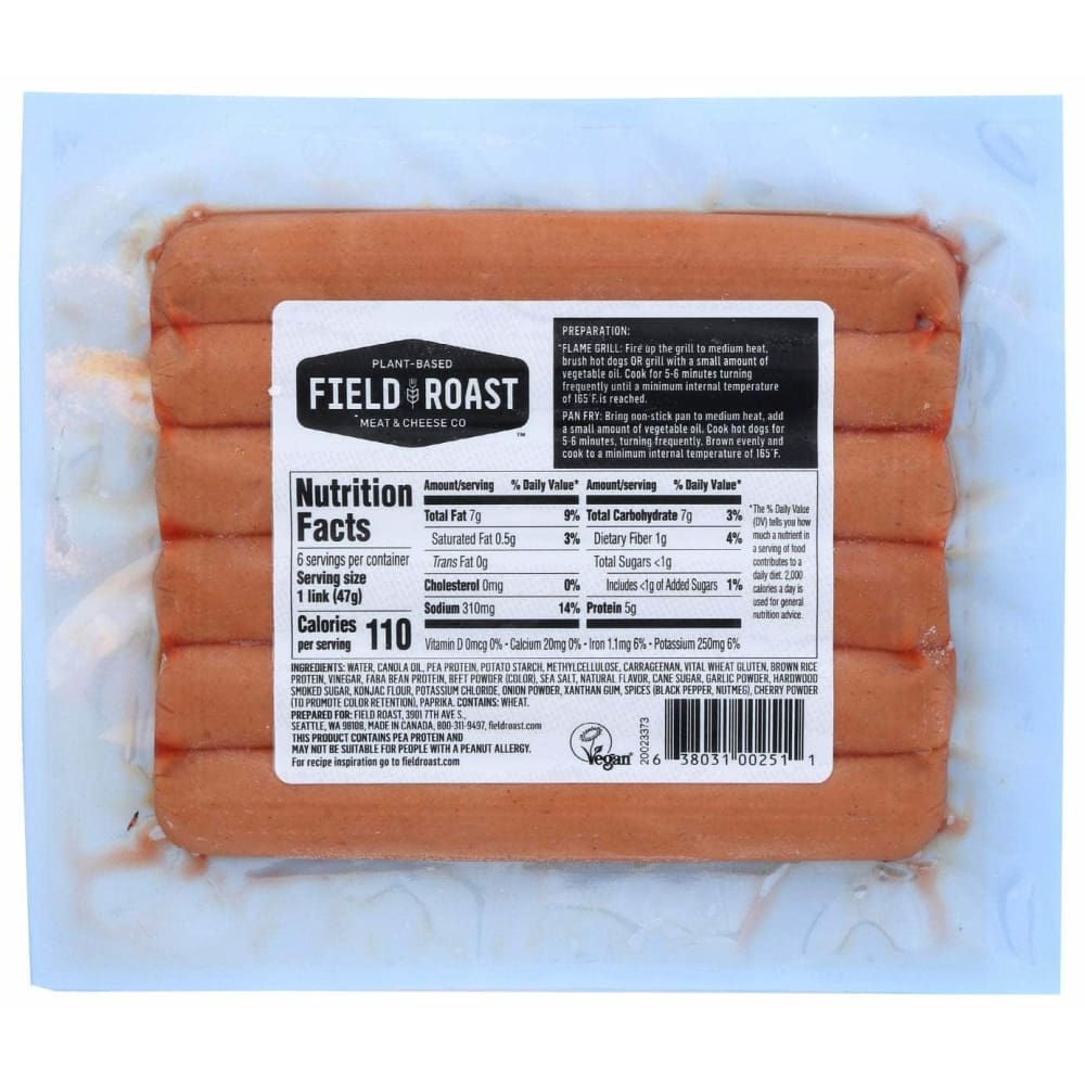 FIELD ROAST Grocery > Refrigerated FIELD ROAST: Signature Stadium Dog Plant Based Hotdogs, 10 oz
