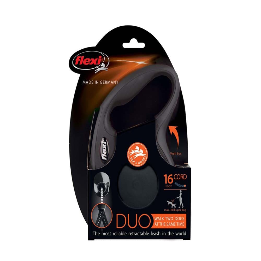 Flexi Classic Duo Cord Dog Leash Black 16 ft Medium - Pet Supplies - Flexi