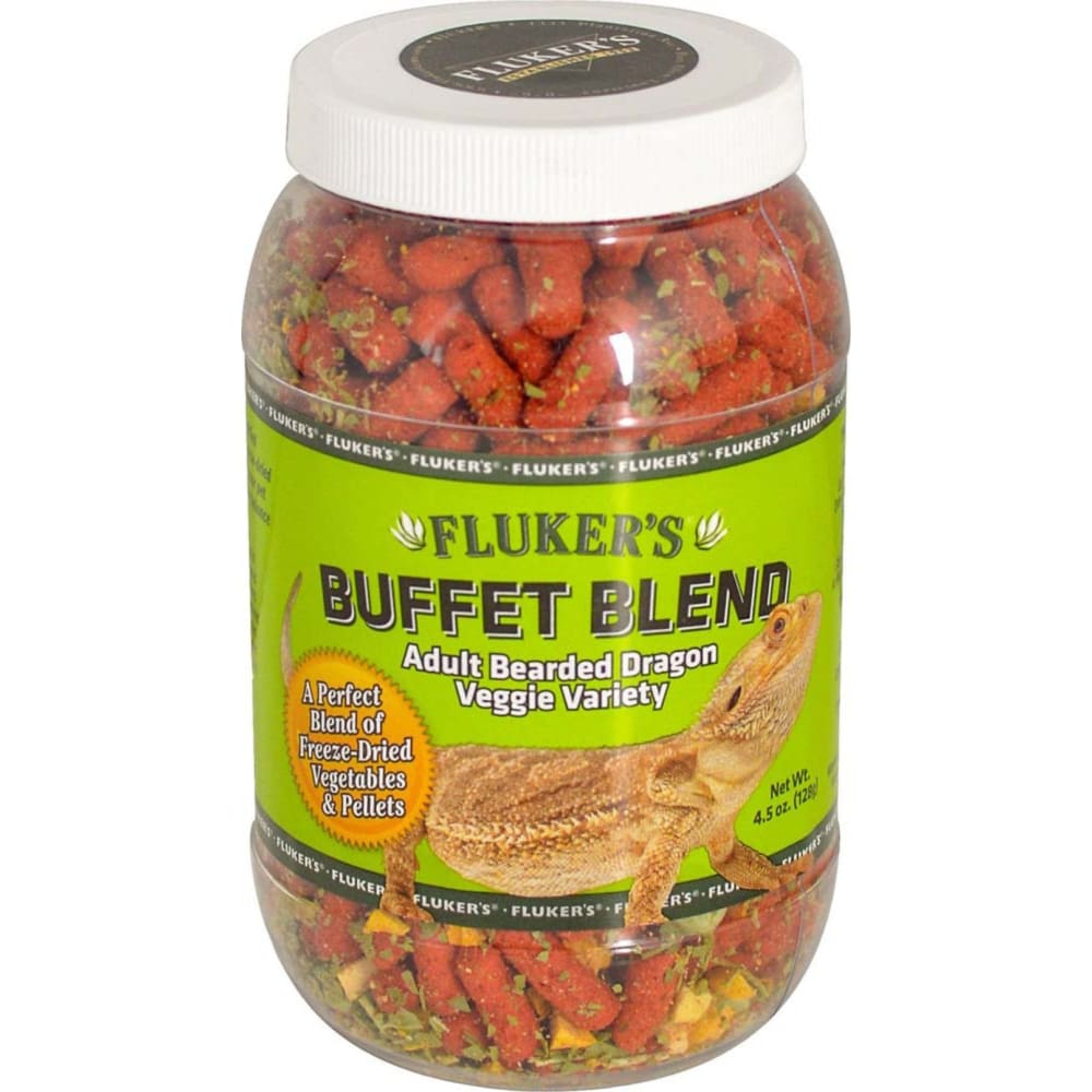 Fluker’s Buffet Blend Adult Bearded Dragon Veggie Variety Freeze Dried Food 4.5 oz - Pet Supplies - Fluker’s