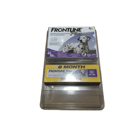 Frontline Plus Flea and Tick Treatment for Dogs, 8 Month Supply - ShelHealth.Com
