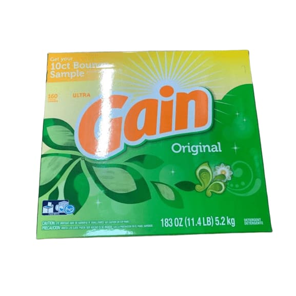 Gain Original HE Powder Laundry Detergent, 183 oz. - ShelHealth.Com