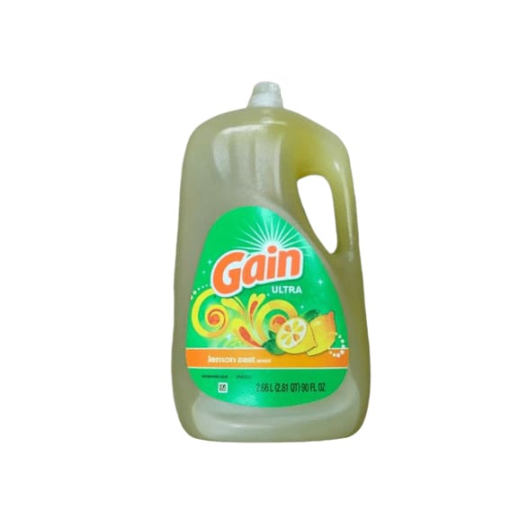 Gain Ultra Lemon Zest Dishwashing Liquid Dish Soap, 90 fl. oz. - ShelHealth.Com