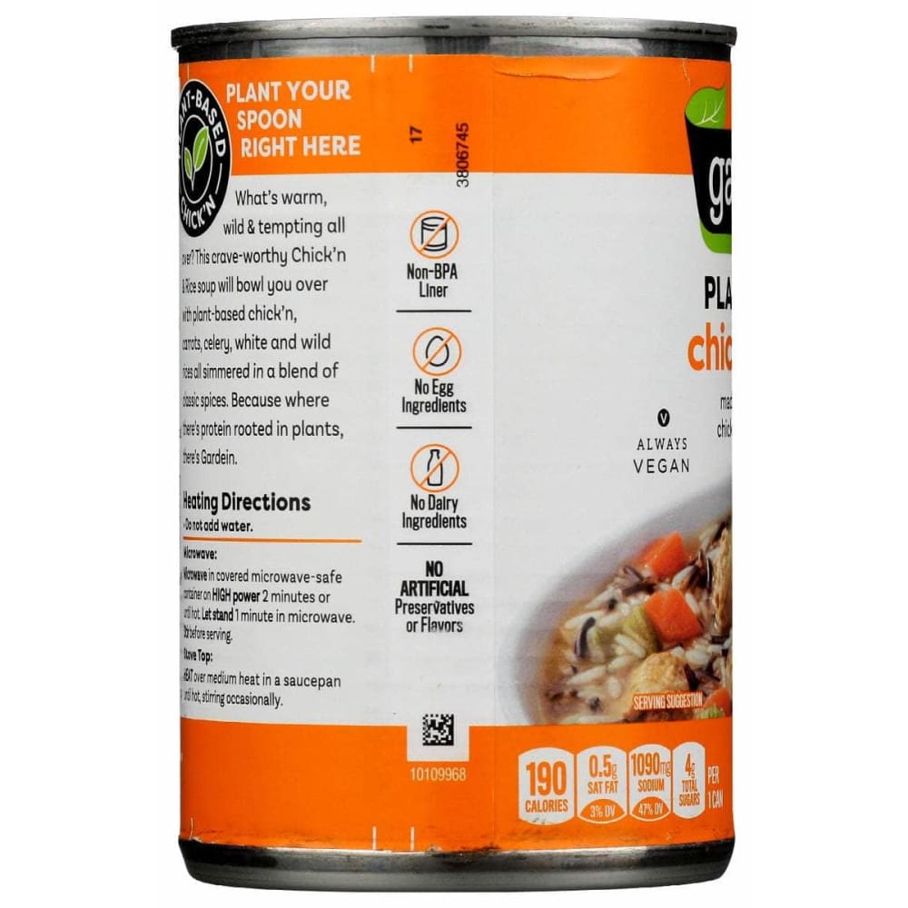 GARDEIN Grocery > Soups & Stocks GARDEIN: Soup Chickn Rice, 15 oz