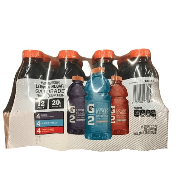 Gatorade Low Sugar Variety Bottles, 12 Bottles x 20 fl oz - ShelHealth.Com