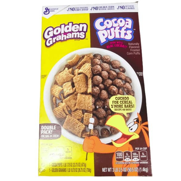General Mills Golden Grahams & Cocoa Puffs, 50.5 Ounces - ShelHealth.Com