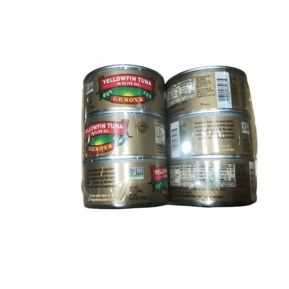 Genova Tonno Light Tuna in Oil - 7 oz, 6 Count - ShelHealth.Com