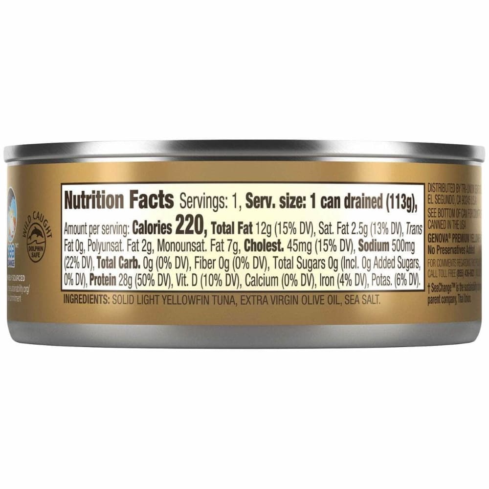 GENOVA Genova Tuna Yellowfin Extra Virgin Olive Oil Sea Salt, 5 Oz