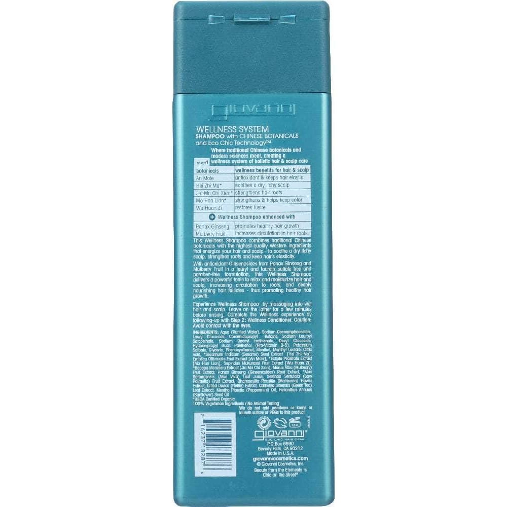 GIOVANNI Giovanni Cosmetics Wellness System Shampoo With Chinese Botanicals Step 1, 8.5 Oz
