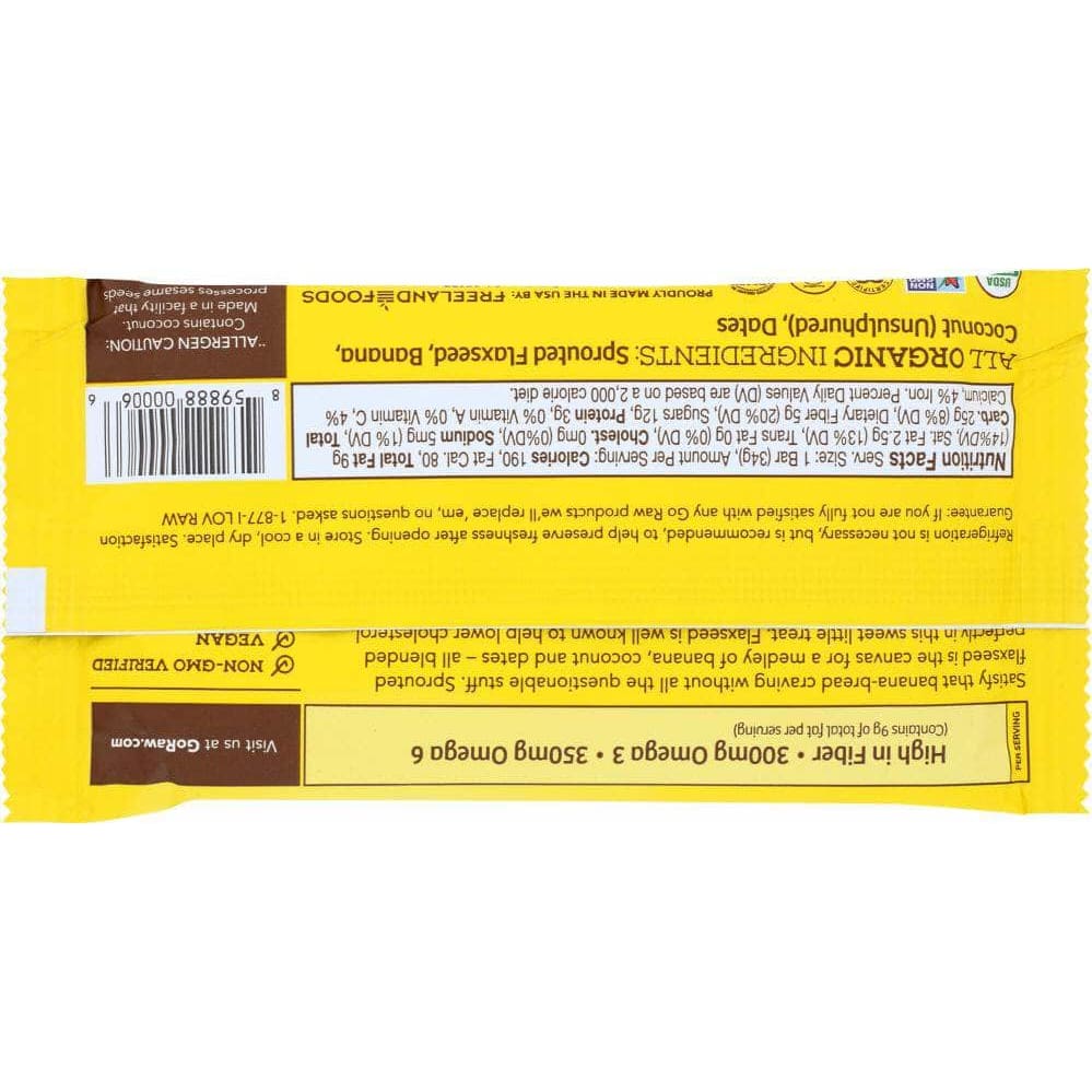Go Raw Go Raw Organic Banana Bread Sprouted Bar, 1.2 oz