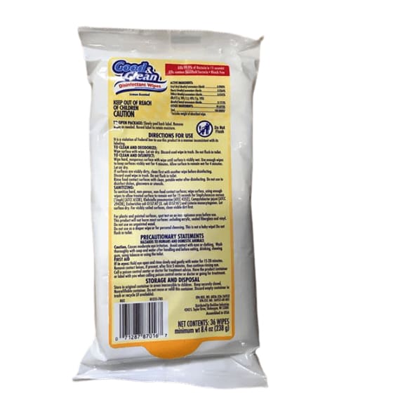 Good & Clean Disinfecting Wipes, 36 Count - ShelHealth.Com